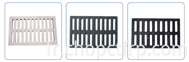 Grille de pluie FRP, couverture de drainage des égouts FRP